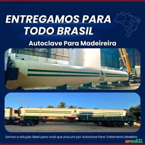 Autoclave para Tratamento de Madeiras de 21m Imagem Autoclave para Tratamento de Madeiras de 21m