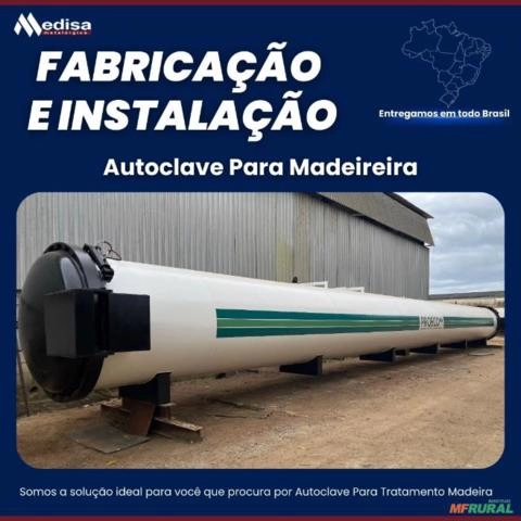 Autoclave para Tratamento de Madeiras de 22m Imagem Autoclave para Tratamento de Madeiras de 22m