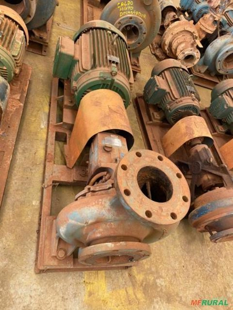 Conjunto bomba centrifuga, Vazão: 200m3/h X 25mca com motor elétrico 50CV 1770RPM com Base Imagem Conjunto bomba centrifuga, Vazão: 200m3/h X 25mca com motor elétrico 50CV 1770RPM com Base