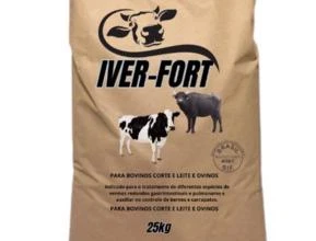 Iverfort ivermifugo vetfort ivermectina 3,6% mais micro e macro 25kg