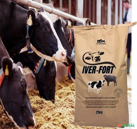 Iverfort ivermifugo vetfort ivermectina 3,6% mais micro e macro 25kg