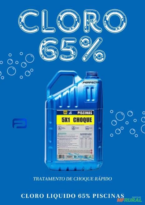 Cloro  liquido 65% tratamento de choque 5x1 perfecta