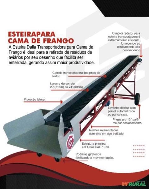 Imagem Esteira Transportadora em V (Granel) – Esteira para Cama de Frango Imagem Esteira Transportadora em V (Granel) – Esteira para Cama de Frango