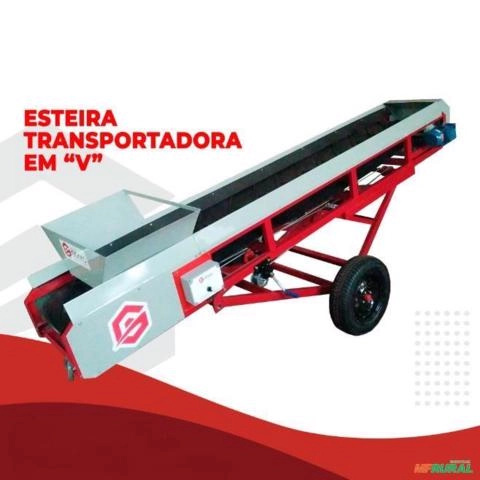 Imagem Esteira Transportadora em V (Granel) – Esteira para Cama de Frango Imagem Esteira Transportadora em V (Granel) – Esteira para Cama de Frango