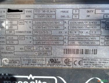 Imagem GERADOR DE ENERGIA CARENADO 360/350 344 HORAS DE USO KVA Imagem GERADOR DE ENERGIA CARENADO 360/350 344 HORAS DE USO KVA