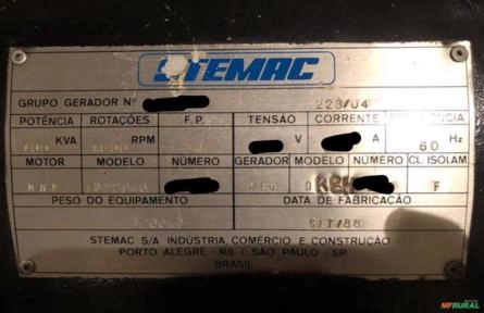 Imagem GERADOR DE ENERGIA 100 KVA/ ANO 1988/ HRS DE USO 2053/ C/ (Q.T.A) Imagem GERADOR DE ENERGIA 100 KVA/ ANO 1988/ HRS DE USO 2053/ C/ (Q.T.A)