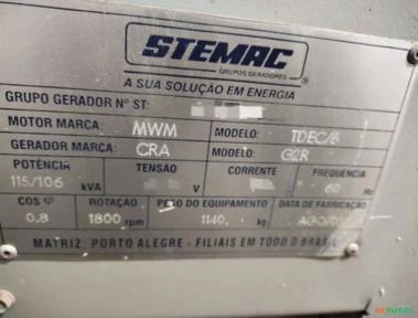 115/100 KVA ANO 2003 LOCALIZADO EM SP