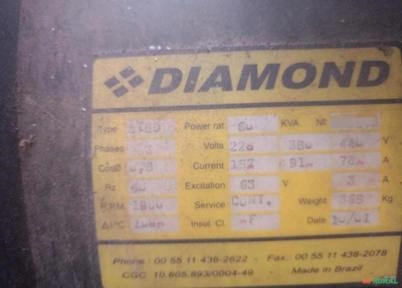 Imagem GERADOR DE ENERGIA 60/55/50 KVA/ ANO: 2001 Imagem GERADOR DE ENERGIA 60/55/50 KVA/ ANO: 2001