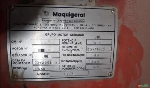 Imagem Geradores de Energia Maquigeral 400 1200 kVA Motores Scania 4001200kVA Imagem Geradores de Energia Maquigeral 400 1200 kVA Motores Scania 4001200kVA