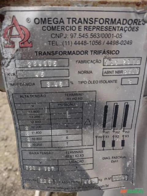 transformador trifásico