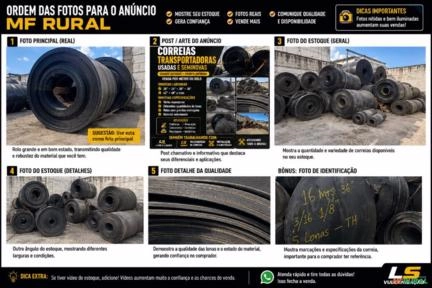 Correias Transportadoras Usadas e Seminovas – Várias Larguras e Metragens Imagem Correias Transportadoras Usadas e Seminovas – Várias Larguras e Metragens