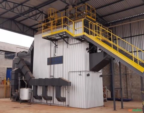 Caldeira a Lenha Grelha Fixa ou Móvel alta Eficiência Imagem Caldeira a Lenha Grelha Fixa ou Móvel alta Eficiência