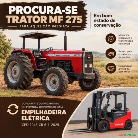 Compra-se Trator Massey Ferguson MF 275 Imagem Compra-se Trator Massey Ferguson MF 275