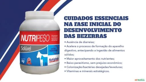 NUTRIPESO - PROBIOTICO - GANHO DE PESO PARA BEZERROS