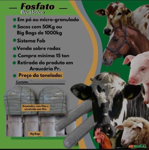 Imagem Fosfato bicálcico de alto valor nutricional. Imagem Fosfato bicálcico de alto valor nutricional.