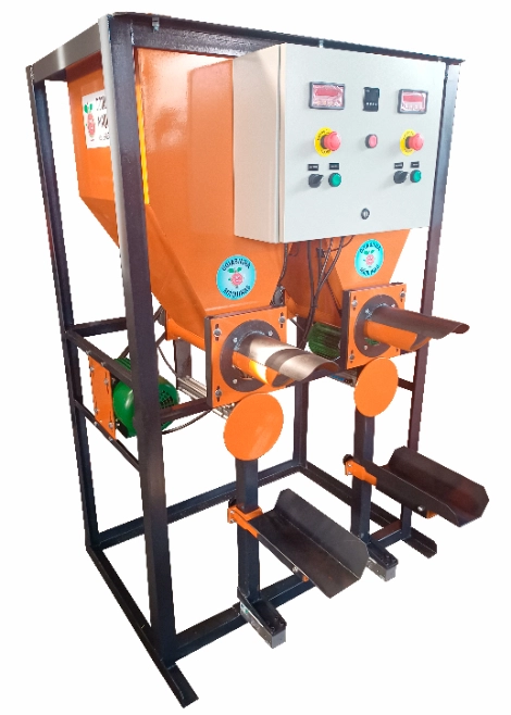 Imagem Ensacadeira eletronica dupla para sacos valvulados Imagem Ensacadeira eletronica dupla para sacos valvulados