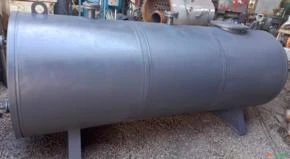 Tanque de descarga em aço carbono com revestimento 1000mm diam x 2800mm comprimento