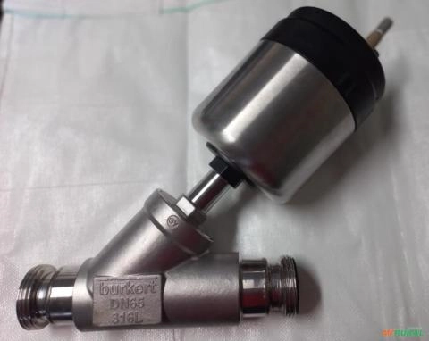 Válvula de acento inclinado, tipo 2100 BURKER, inox 316 , 2", rosca sms Imagem Válvula de acento inclinado, tipo 2100 BURKER, inox 316 , 2", rosca sms