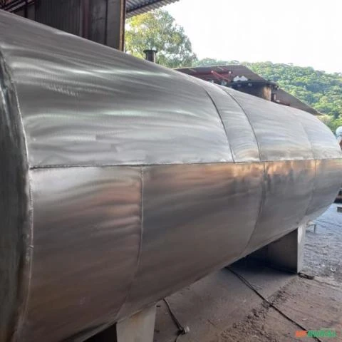 Tanque em aço inox 8 mil litros chapa 3mm 1700mm diametro x 4200mm comprimento