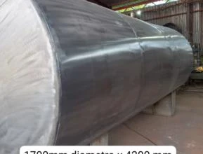 Tanque em aço inox 8 mil litros chapa 3mm 1700mm diametro x 4200mm comprimento