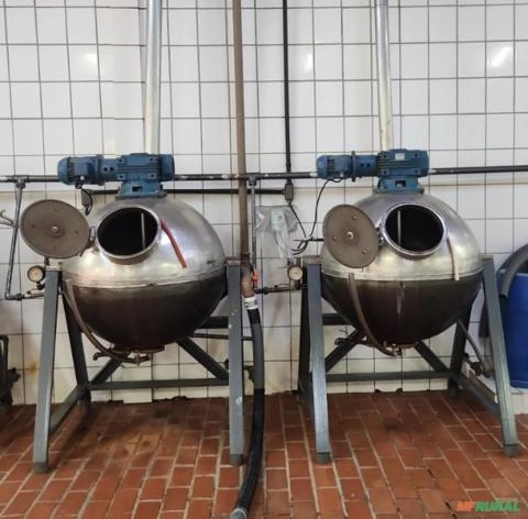 Tacho Misturador A Vapor 500 Litros Em Aço Inox com agitador Imagem Tacho Misturador A Vapor 500 Litros Em Aço Inox com agitador