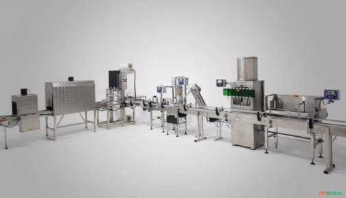 Envasadora Automática de 10 bicos com Enfardadora Imagem Envasadora Automática de 10 bicos com Enfardadora