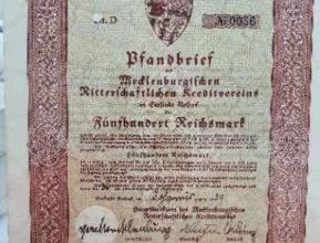 Título da dívida alemã, 1939, 4,5%.