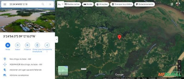 Fazenda de 8059 hectares no município de Autazes estado do Amazonas, Brasil