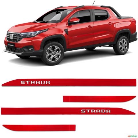 Friso Lateral Strada 2020 a 2023 Vermelho Montecarlo Alto Relevo Flash Imagem Friso Lateral Strada 2020 a 2023 Vermelho Montecarlo Alto Relevo Flash