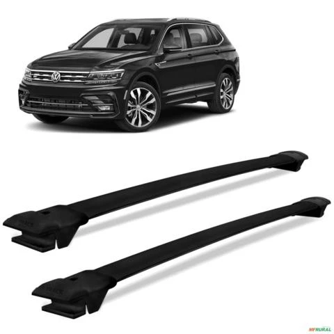 Rack Travessa de Teto Tiguan 2018 a 2021 Alumínio Preto