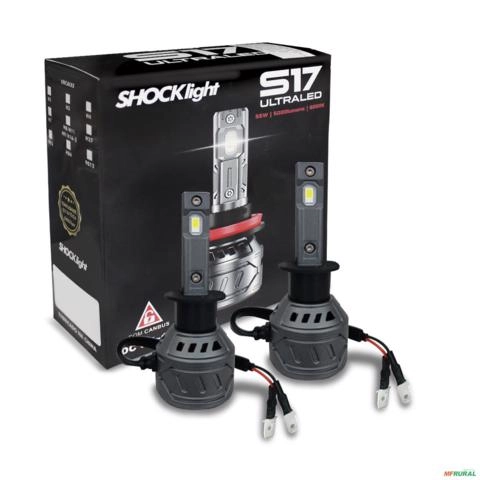 Kit Lâmpadas Ultra LED H3 S17 Nano 6000k 5500 Lumens 55w CanBus Imagem Kit Lâmpadas Ultra LED H3 S17 Nano 6000k 5500 Lumens 55w CanBus