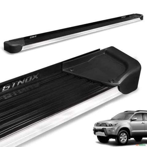 Estribo Lateral Hilux Sw4 2005 a 2015 Alumínio Preto A4 Imagem Estribo Lateral Hilux Sw4 2005 a 2015 Alumínio Preto A4