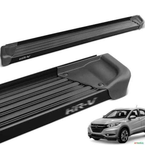 Estribo Lateral HRV 2016 a 2021 Aluminio Preto A3 Imagem Estribo Lateral HRV 2016 a 2021 Aluminio Preto A3
