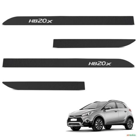 Jogo de Friso Lateral Hb20x 2013 a 2024 Preto Texturizado Imagem Jogo de Friso Lateral Hb20x 2013 a 2024 Preto Texturizado