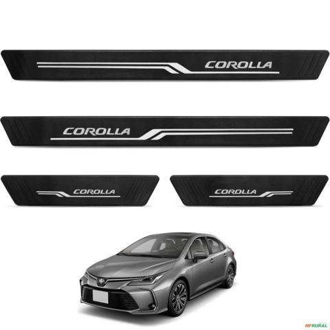 Jogo de Soleira Corolla 2006 a 2025 Texturizado 4 Peças Preto Imagem Jogo de Soleira Corolla 2006 a 2025 Texturizado 4 Peças Preto