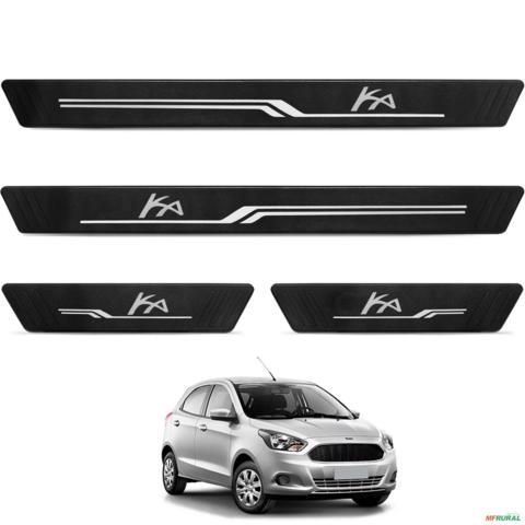 Jogo de Soleira Ka 2014 a 2021 Texturizado 4 Peças Preto Imagem Jogo de Soleira Ka 2014 a 2021 Texturizado 4 Peças Preto