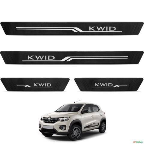 Jogo de Soleira Kwid 2017 a 2025 Texturizado 4 Peças Preto Imagem Jogo de Soleira Kwid 2017 a 2025 Texturizado 4 Peças Preto