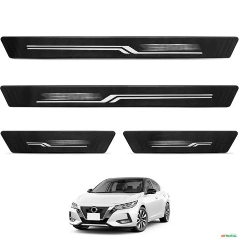 Jogo de Soleira Sentra 2007 a 2025 Texturizado 4 Peças Preto Imagem Jogo de Soleira Sentra 2007 a 2025 Texturizado 4 Peças Preto