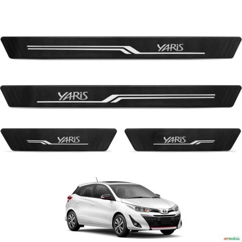 Jogo de Soleira Yaris 2018 a 2025 Texturizado 4 Peças Preto Imagem Jogo de Soleira Yaris 2018 a 2025 Texturizado 4 Peças Preto