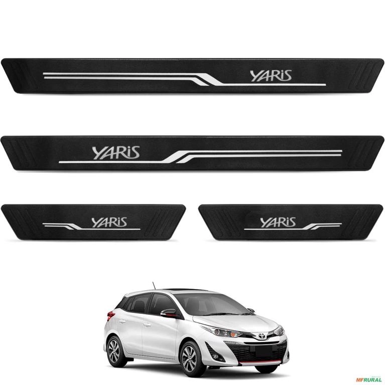 Jogo de Soleira Yaris 2018 a 2025 Texturizado 4 Peças Preto Imagem Jogo de Soleira Yaris 2018 a 2025 Texturizado 4 Peças Preto
