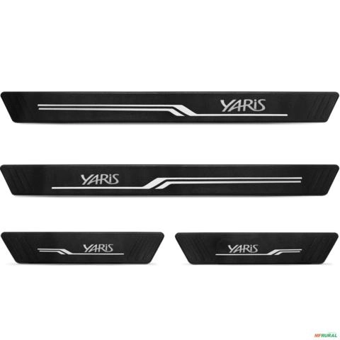 Imagem Jogo de Soleira Yaris 2018 a 2025 Texturizado 4 Peças Preto Imagem Jogo de Soleira Yaris 2018 a 2025 Texturizado 4 Peças Preto