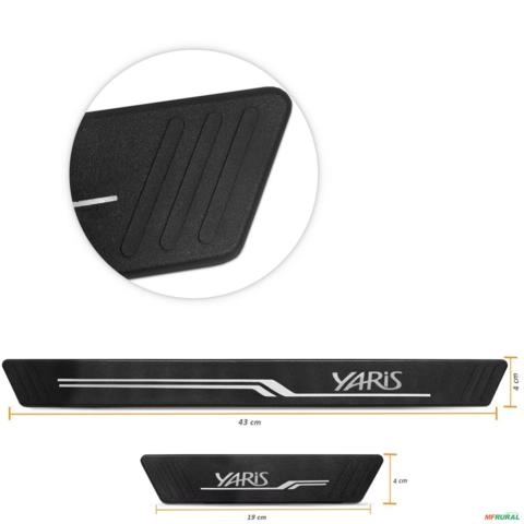 Imagem Jogo de Soleira Yaris 2018 a 2025 Texturizado 4 Peças Preto Imagem Jogo de Soleira Yaris 2018 a 2025 Texturizado 4 Peças Preto
