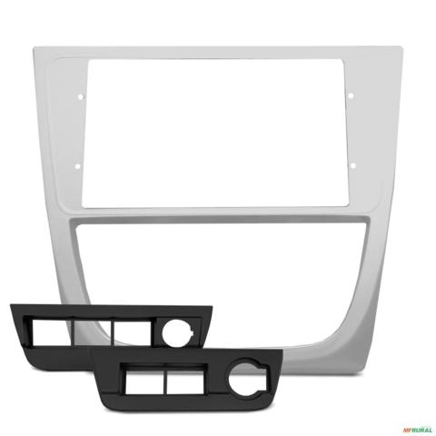 Moldura de Painel 9 Polegadas Gol Rallye Saveiro Cross 2008 a 2012 Prata Imagem Moldura de Painel 9 Polegadas Gol Rallye Saveiro Cross 2008 a 2012 Prata