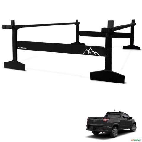 Rack de Caçamba Alto Duplo Cargo Strada CS 2021 a 2026 Preto Imagem Rack de Caçamba Alto Duplo Cargo Strada CS 2021 a 2026 Preto