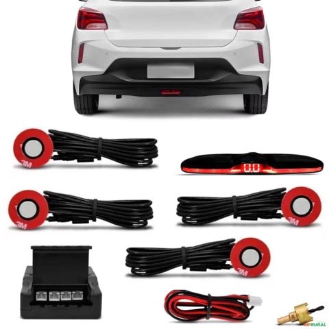 Sensor de Estacionamento Embutido 4 Pontos 16mm Prata KX3 Imagem Sensor de Estacionamento Embutido 4 Pontos 16mm Prata KX3