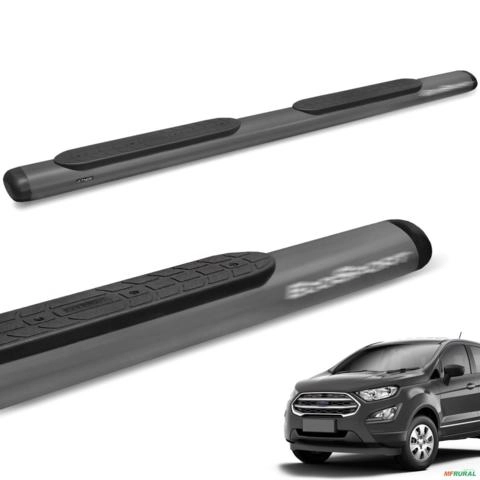 Estribo Lateral Ecosport 2013 a 2021 Oval Oblongo Onix Grafite Imagem Estribo Lateral Ecosport 2013 a 2021 Oval Oblongo Onix Grafite
