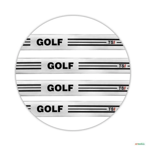 Imagem Jogo de Soleira Resinada Golf TSI 2014 a 2020 Prata Alto Brilho Imagem Jogo de Soleira Resinada Golf TSI 2014 a 2020 Prata Alto Brilho