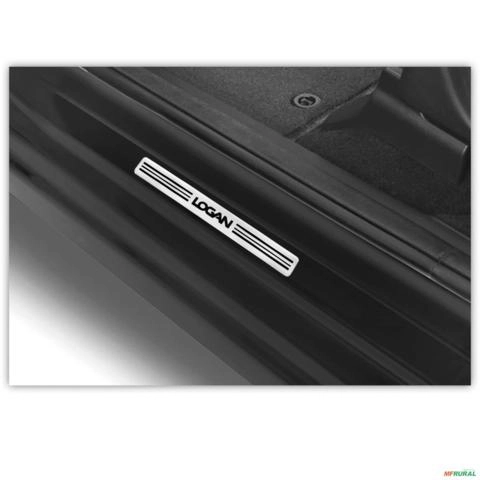 Imagem Jogo Soleira Resinada Logan 2008 a 2023 Prata Alto Brilho Imagem Jogo Soleira Resinada Logan 2008 a 2023 Prata Alto Brilho