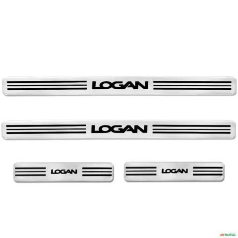 Imagem Jogo Soleira Resinada Logan 2008 a 2023 Prata Alto Brilho Imagem Jogo Soleira Resinada Logan 2008 a 2023 Prata Alto Brilho