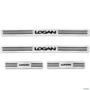 Jogo Soleira Resinada Logan 2008 a 2023 Prata Alto Brilho Imagem Jogo Soleira Resinada Logan 2008 a 2023 Prata Alto Brilho